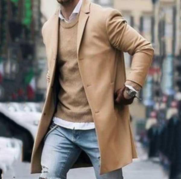 Single breasted mini trench coat