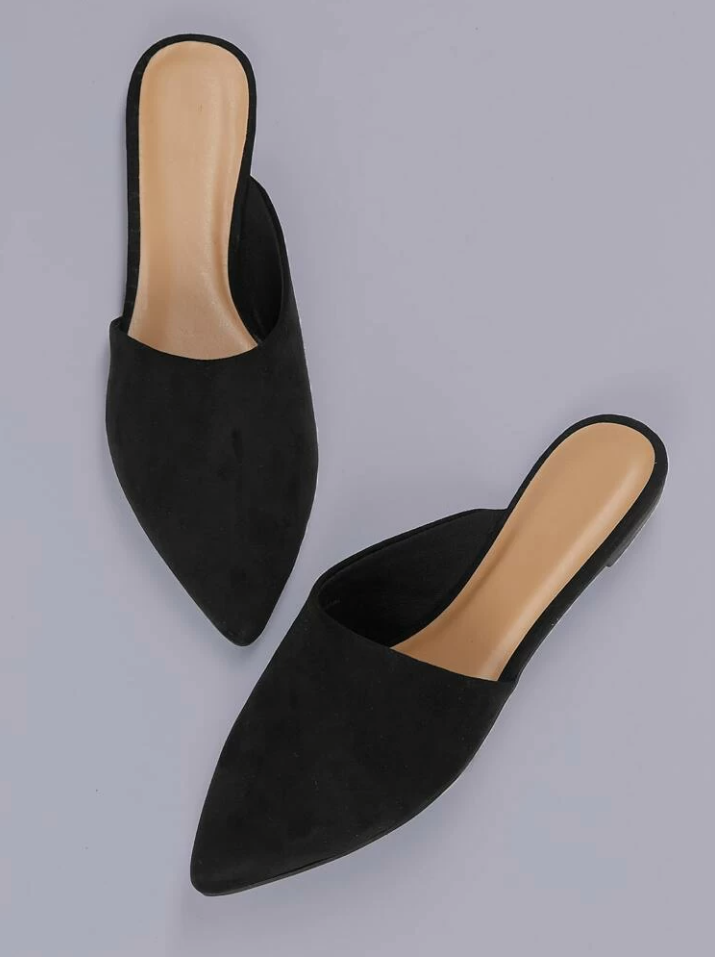 Women's casual pointed slide on