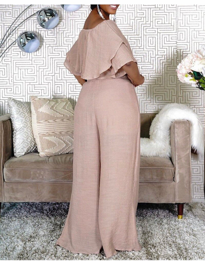 Wide leg flare two piece